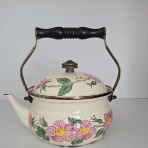 Franciscan Floral Teapot with Pink and Green Design